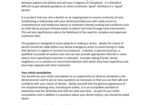 Front page image of Choosing a Dentist.